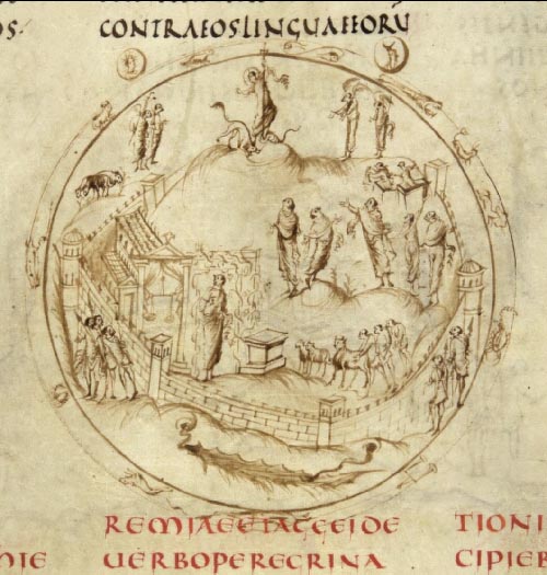 psalter psalm 64 origineel illustratie striptekening religieus christelijk monnikenwerk Ronald van der Heide Bijbels striptekening