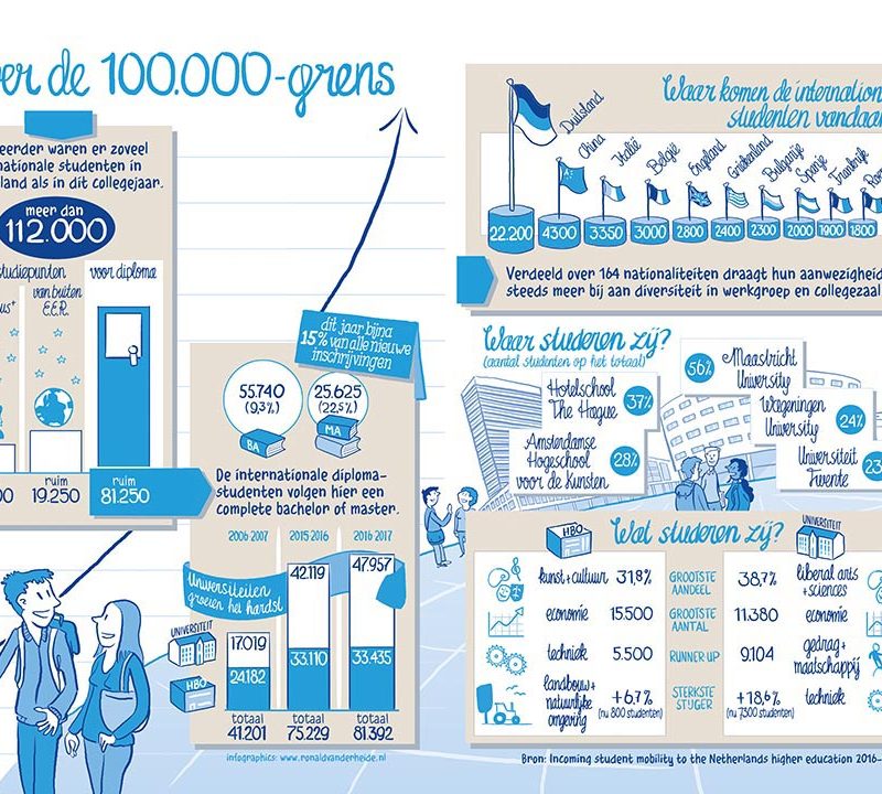 infographics data visualisatie visualization tekenaar illustration complexe informatie in heldere beelden academisch hoogopgeleid onderwijs